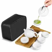 Chinese Japanese Vintage Kungfu Gongfu Tea Portable Travel Teapot Set White