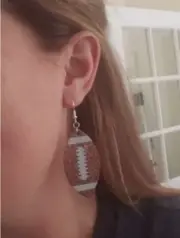 IRON ORCHID STUDIO NICKEL FREE FOOTBALL THEME EARRINGS P4