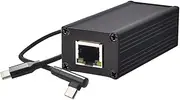 25W PoE to TypeC Adapter Converter, PoE to USB-C Power Output with Ethernet, 5V/9V/12V/15V/20V Adaptive Output