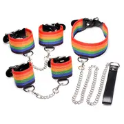 Master Series Kinky Pride Rainbow Bondage 3-Piece Set