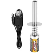 RC Nitro 1.2 V 1800Mah Rechargeable Glow Plug Igniter DC USB Charger for Gas Nitro Engine Power 1/10 1/8 RC Car As Shown