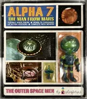 COLORFORMS OUTER SPACE MEN VINTAGE 1968 COMPLETE CARDED SET OF 7 ACTION FIGURES