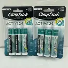 6 Chapstick Active 2-in-1 Lip Care SPF 25 Mineral Based Sunscreen-Variety Pack