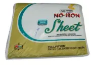 Vintage Kmart White Full Fitted 54"x75" Sheet No iron Cotton Blend NOS