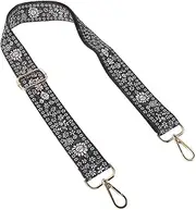 HANABASS Floral Pattern Banjo Strap Adjustable Vintage Lanyard for Banjos Mandolins Bags Reduces Shoulder Retro Design for Enhanced Playing Experience