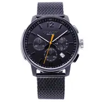 在飛比找樂天市場購物網優惠-COACH 美國頂尖精品簡約時尚三眼計時米蘭腕錶-黑-146