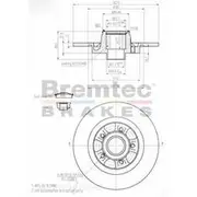 Bremtec Euro-Line GeoZinc Coated Brake Rotor - BDR22390EL