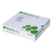 Mepilex Ag 10 x 10cm Antimicrobial Foam Dressing Reduce Wound Biodurden Box of 5