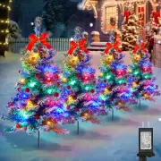 Pathway Christmas Tree, 4 Packs Each 2.5 Ft Snow Flocked Outdoor Xmas Tree Chris