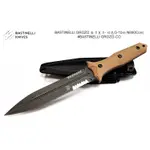 【ANGEL 精品館 】BASTINELLI GROZO DAGGER 棕色G-10柄雙齒刃戰鬥直刀 / 限量發售