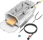 GY200 Propane Forge Kit Double Door (Stainless Steel) Burner Portable Melting Furnace Artist Hobby Knife Making Tool Farrier Blacksmith White