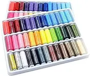 Sewing Thread 39Pcs Mixed Colors 100% Polyester Yarn Sewing Thread Roll Machine Hand Embroidery 200 Yard Each Spool for Home Sewing Kit Rasant Sewing Thread