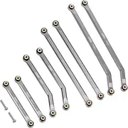 INJORA High Clearance Front 4 Links Set for SCX24 Gladiator 1/24 RC Crawler Car Axial AXI00005, 8PCS (Grey)