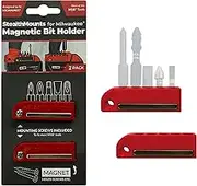 StealthMount Milwaukee M18 Magnetic Bit Holder - 2 Pack | For Drill and Impact Driver | Made in UK