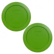 Pyrex 7200-PC 2 Cup 5" Storage Lid Cover 2 Pack Lawn Green for Glass Bowl New