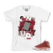 Tee to match Air Jordan Retro 13 Dune Red Sneakers. Way Up Tee