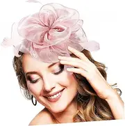 [Mikinona] Tea Party Fascinator Headband for Women Flower Design Elegant Cocktail Hat for Weddings and Bridal Showers Comfortable and Versatile Headpiece present Option