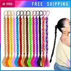 2pcs Braided Ponytail 45cm Hair Band Kids Braiding Hair Extensions Girls Wig