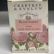 Crabtree & Evelyn Rosewater Soap Cold Cream De Rose 3.5oz England Vintage 1995