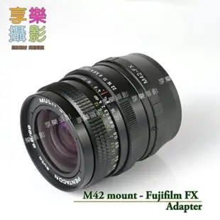【199超取免運】[享樂攝影] 檔板黑色 M42 轉接Fujifilm X-Mount轉接環 送後蓋 X-Pro1 X接環 無限遠可合焦【APP下單4%點數回饋!!】