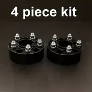 4pc 1.5" 5x4.5 to 5x4.5 Black Wheel Spacers | Hubcentric Ford 70.5 | 1/2" Stud (for: Mazda)