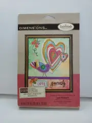 Dimensions Embroidery Kit Love Generously Heart and bird Lori Siebert NEW