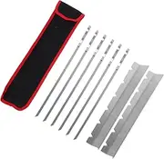 1 Set Stainless Steel Barbecue Skewers with Holder of Kabob Sticks for Outdoor BBQ Camping and Picnics Easy to Use Durable Design for Meat and Vegetables