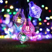 Solar Garden Lights 20 LEDs Diamond-shap Solar Light Waterproof String light