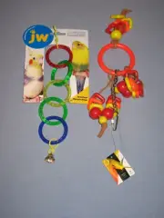 JW Pet Co & Featherland Activity Olympia Rings Small & Medium Bird Toys - New !