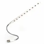 USB LED LIGHT / 10-LED's / FLEXIBLE LAMP / READING LIGHT color ( SILVER )