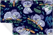 Ultra Soft Microplush Velvet Blankets Koala Blue Cute Cozy Bed Kids Teen Couch Sofa Blanket,All Season Premium Throw Blanket 40 x 60 Inch
