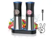 Gravity Electric Salt and Pepper Grinder Set - USB Rechargeable