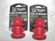 Spunky Pup The Hydrant Small 100% Natural Rubber Dog Toy Non-Toxic 4" Lot of 2