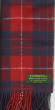 Hamilton Modern Winter Neck Scarf Brushed Lambswool Scottish Tartan