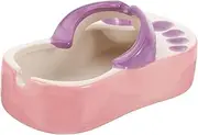 KOMBIUDA Ceramic Slipper Ash Holder White Porcelain Tabletop Slipper Craft Slipper Ashtray Ornament Ash Tray Outdoors