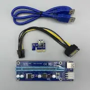 NEW!! [LOT of 6] PCIE X1 to PCIE X16 GPU Riser (FebSmart VER006C)