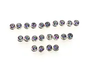 WHOLESALE 11PR 925 SOLID STERLING SILVER CUT MYSTIC TOPAZ STUD EARRING LOT C101