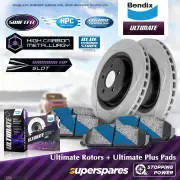 Bendix Front Ultimate Disc Rotors + ULT+ Brake Pads for Holden Commodore VE VF
