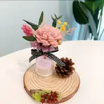 手作香氛擴香石名片座/療癒永生花擴香花瓶名片架/乾燥花香磚/送禮小物