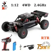 WLtoys Fast Electric RC Car 1/12 75Km/h 2.4G 4WD Hobby RC Truck for Adults F4P0
