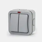20A 2 Gang Weatherproof Junction Box Outdoor Switch Switch Waterproof IP66 ABS