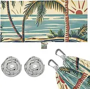 Vintage Seaside Sunset Camping Hammock with Tree Straps Swing Hammock for Outside Camping Essentials