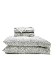 Boll & Branch Signature Garden Print Hemmed Organic Cotton Sheet Set in Meadow at Nordstrom, Size King Split