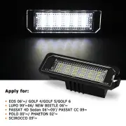 2x AUXITO 2835 SMD 18 LED License Plate Light Error Free for VW Golf EOS EOD