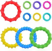 Sensory Fidget Toys, Pack of 4 Stretchy Fidget Bracelets, Stress Relief Sensory Toy for Children, Soothe, Suitable for Special Needs, Autistic Children and Adults Toys, Silica