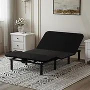 FLEXISPOT S2E Adjustable Bed Frame Base Twin XL,One-Person Transport and Assembly,Adjustable Bed Legs,Oxford Fabric Bedspread,Remote Control,Whisper Quiet Durable Motor,Mattress Holder