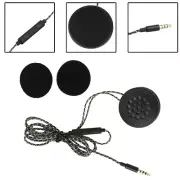 Helmet Headset 35g Black Diameter 3.5mm Motorcycle Headphone Speakers Brand New