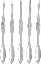 Cabilock Stainless Crab Forks 5-Piece Crab Tool Set Seafood Peeling Needle Ergonomic Easy to Carry