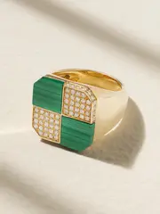 [Yvonne Léon] Yvonne Léon - 9-karat Gold Malachite, And Diamond Ring - 4 4 Gold