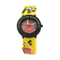 在飛比找PChome24h購物優惠-【Disney】閃電麥坤｜輪框造型橡膠兒童錶-活潑黃/CR-